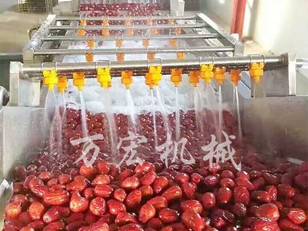 大棗清洗機工作現場